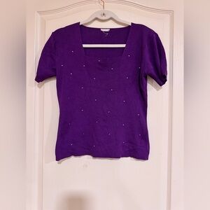 Purple Short Sleeve Tee with embellishments​​​